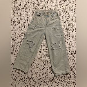 Zara size 25(1) ripped wide leg jeans